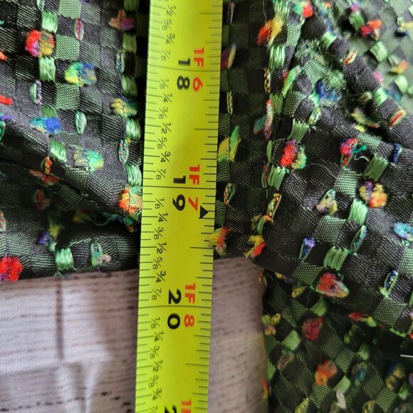 Chicos Womens Green Multicolor Textured Button-Up Jacket Size 2 - Picture 8 of 8